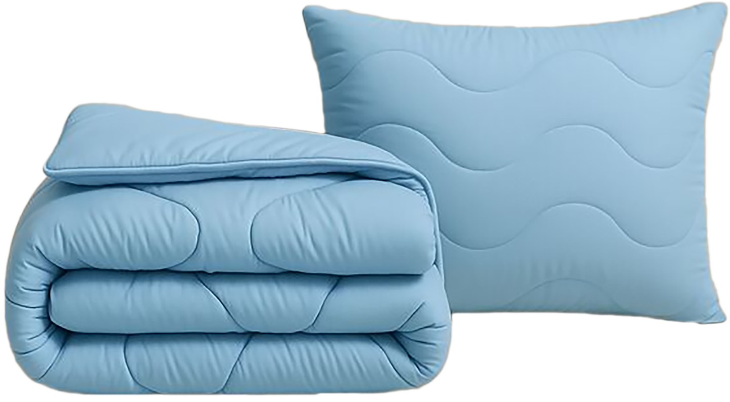 Набір ковдра євро + 2 подушки IDEIA NordicBlue 200х220 + 50х70 (8-36202)